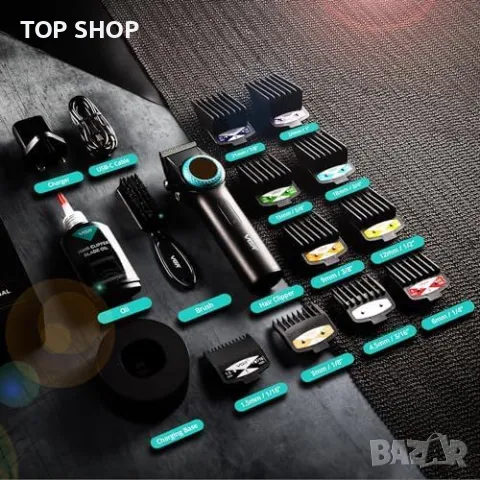 Нова професионална Висококачествена машинка за подстригване VGR с 10 гребена, снимка 3 - Машинки за подстригване - 49215010