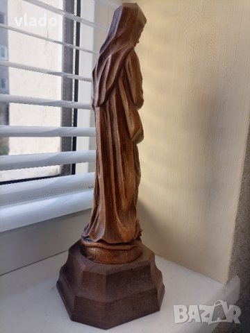 Дървена скулптура на Дева Мария с Младенеца Иисус - ПРОМО, снимка 6 - Антикварни и старинни предмети - 34762553