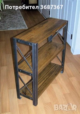 Етажерки , рафтове , полици , стойки , конзоли и рафтодържачи от ковано желязо, снимка 16 - Етажерки - 40261556