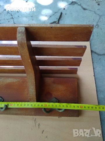 Старинна дървена закачалка, снимка 5 - Антикварни и старинни предмети - 37725701