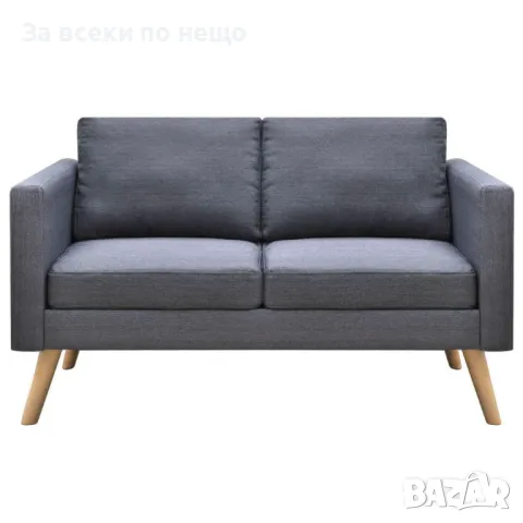 Двуместен Диван, Тапицерия От Плат, Тъмносив Код P501, снимка 3 - Дивани и мека мебел - 50263511
