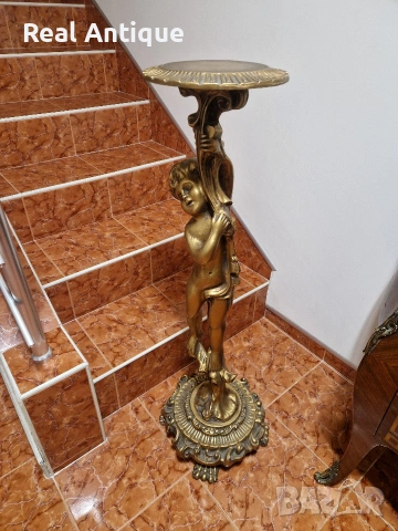 Уникална антикварна колона поставка постамент 
