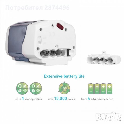 2820 Безконтактен дозатор за течен сапун за стената, снимка 4 - Други стоки за дома - 35346552