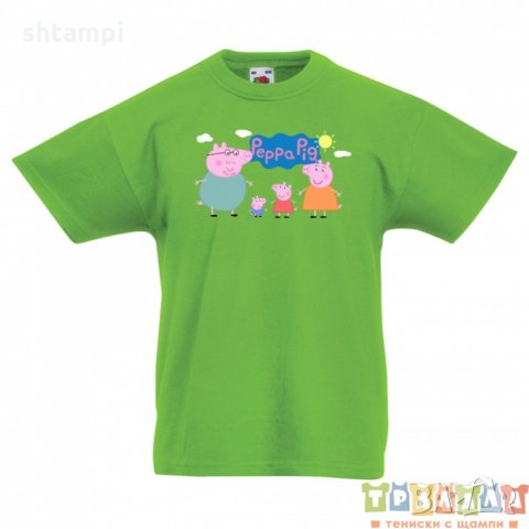 Детска тениска Peppa pig Family 2, снимка 1 - Детски тениски и потници - 33167577