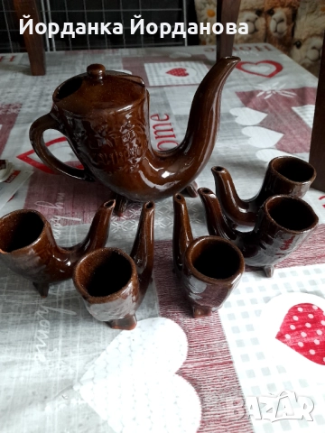 Старинен сервиз за ракия Шатрата"Хан Крум ", снимка 2 - Сервизи - 52017679