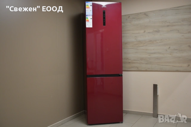 Червен хладилник с фризер GORENJE NK89C0DR NoFrost, MultiFlow, снимка 8 - Хладилници - 53334246