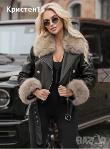 Ново зимно кожено яке, снимка 7 - Якета - 52939828