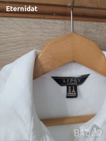 Бяла риза LIPSY LONDON лен , снимка 3 - Ризи - 51863402