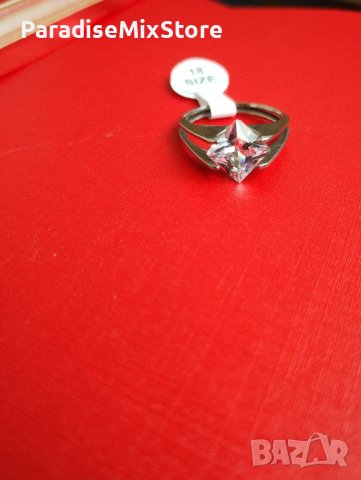 Дамски пръстен с камък / Размер: 17, 18, 19, 20, снимка 1 - Пръстени - 42993250