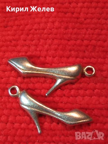 Две ЕЛЕГАНТНИ СРЕБЪРНИ ДАМСКИ ПАНТОФКИ ОБУВКИ - АРТ ВИСУЛКИ 40055, снимка 4 - Бижутерийни комплекти - 42380572