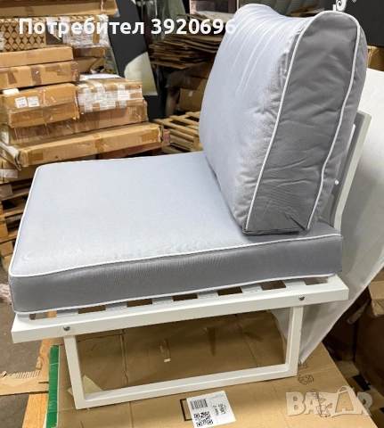 Метален градински фотьойл, снимка 2 - Градински мебели, декорация  - 53455098