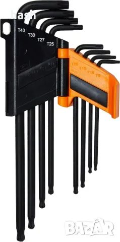Комлпект ключове Г-образни TORX с обла глава (8 бр) дълга серия, 97BTXL/SC8, Beta Tools, снимка 2 - Ключове - 49265462