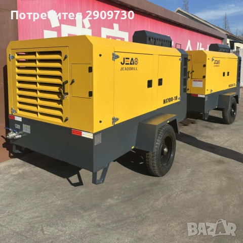 Продавам мобилен винтов компресор, снимка 3 - Други машини и части - 53291544