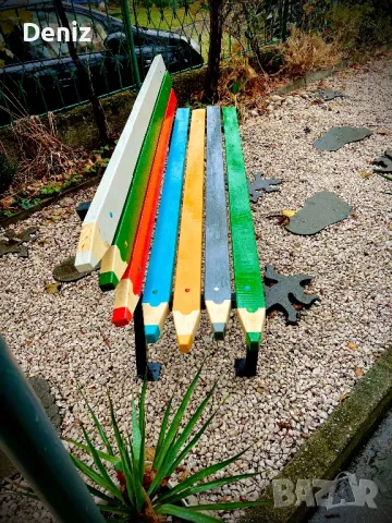 Градинска пейка тип моливи, снимка 5 - Градински мебели, декорация  - 48005305