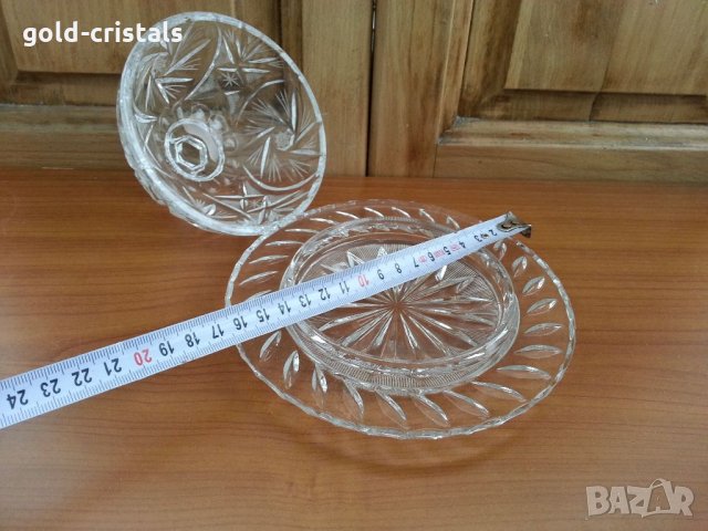Кристален съд за масло, снимка 3 - Антикварни и старинни предмети - 32806629