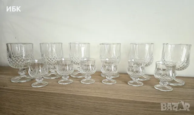 Нови! Комплект кристални чаши за вино и уиски или ракия, снимка 5 - Сервизи - 49374190
