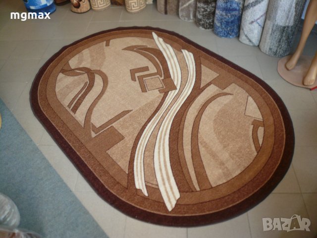 Мокетени килими модел 79 кафяв елипса, снимка 1 - Килими - 32270709