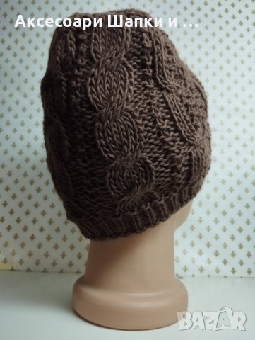 Дамска плетена шапка - дпш10, снимка 2 - Шапки - 43296923