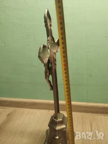 настолен кръст,разпятие арт нуво, снимка 6 - Други ценни предмети - 47738305