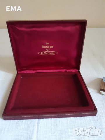 Стара луксозна кутия Ronson for H.Samuel /Кибрит First Investment Bank*VISA за Колекция, снимка 2 - Антикварни и старинни предмети - 32876015