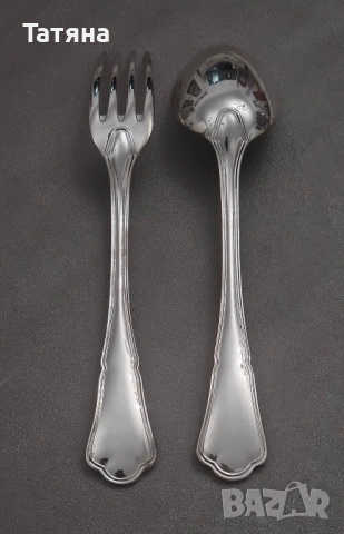 Нови Вилици и лъжици (19 брой) за маса Ecruis Victoria Contours с посребрени покрития / 100 микрона, снимка 5 - Прибори за хранене, готвене и сервиране - 53402523