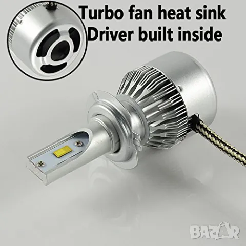 С6 Диодни LED крушки за фарове халогени H1 H3 H4 H7 H8 H11 HB3 HB4, снимка 2 - Аксесоари и консумативи - 49200729