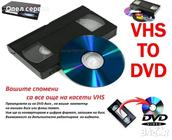 Преобразуване на VHS касети в DVD