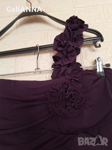 ДЪЛГА ЕЛЕГАНТНА РОКЛЯ В ЛИЛАВО L-XL, снимка 2 - Рокли - 51637187