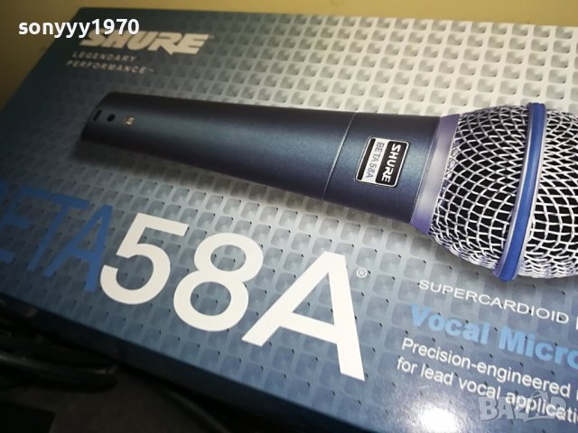 shure beta58a-микрофон с кабел 0101231032, снимка 3 - Микрофони - 39153288