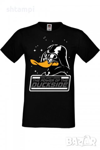 Мъжка тениска Star Wars Power of Duckside,Междузвездни войни,Филм,Изненада,Подарък,Повод,, снимка 2 - Тениски - 37717969