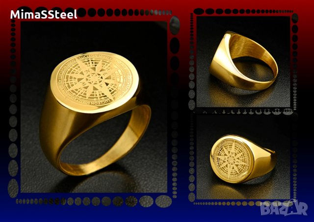 Мъжки стоманен пръстен Stainless Steel 316L , снимка 3 - Пръстени - 27997346