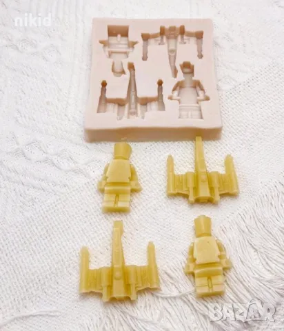 робот ракета силиконов молд форма фондан шоколад декор украса, снимка 2 - Форми - 48328410