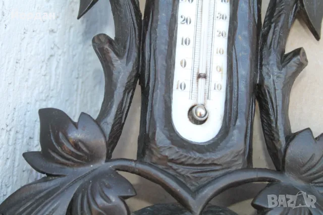 Барометър с термометър , снимка 8 - Антикварни и старинни предмети - 50099162