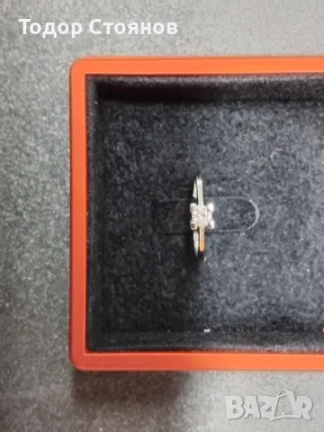 Класически пръстен с диамант, снимка 4 - Пръстени - 48135424