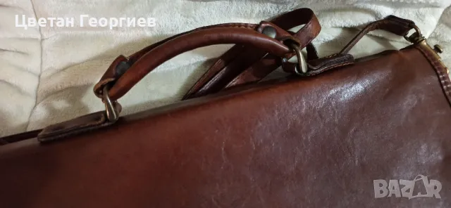 стара мъжка кожена бизнес чанта за документи BURKLEYS, снимка 18 - Чанти - 49104183