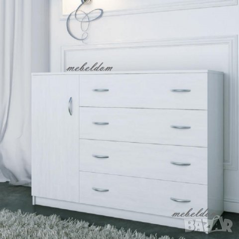 Скрин 110см. с врата и 4 чекмеджета(код-6189), снимка 2 - Скринове - 28418100