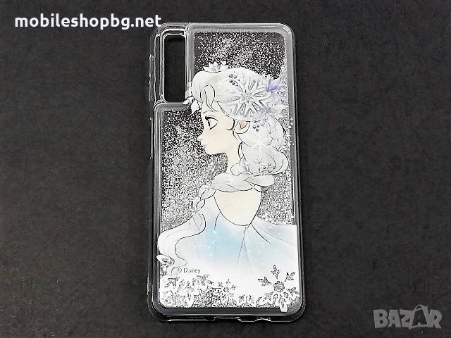 калъф за Samsung Galaxy A7(2018) с блестящи частици брокат течност принцеса Елза, снимка 2 - Калъфи, кейсове - 27394975