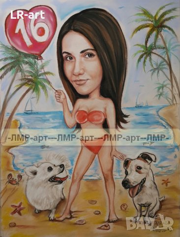 КАРИКАТУРИ и ШАРЖ, ръчно рисувам с пастели., снимка 6 - Картини - 39195777