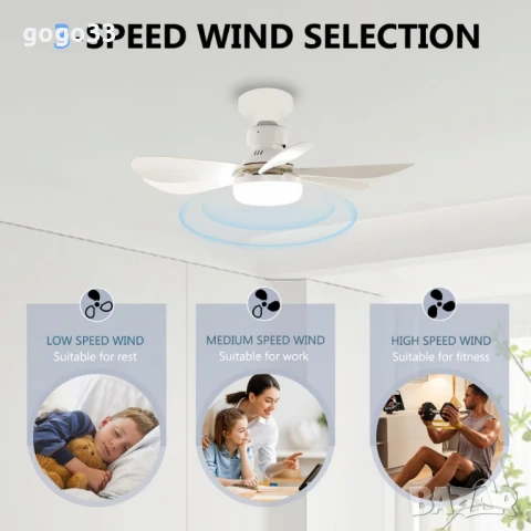 модерна вентилатора лампа, снимка 3 - Настолни лампи - 51172941