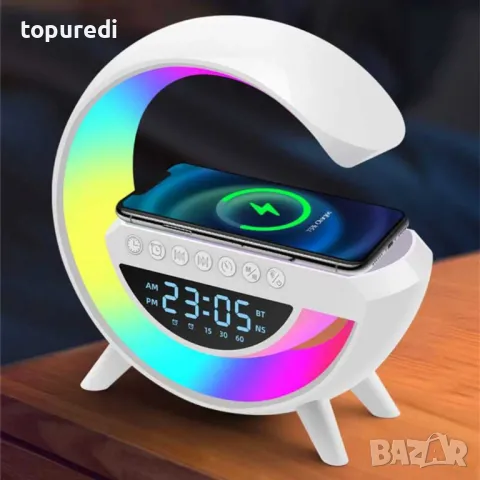 5В1 СМАРТ ЛАМПА – МУЗИКА, ЗАРЯДНО, ЧАСОВНИК И СВЕТЛИНА, снимка 2 - Други - 49929647