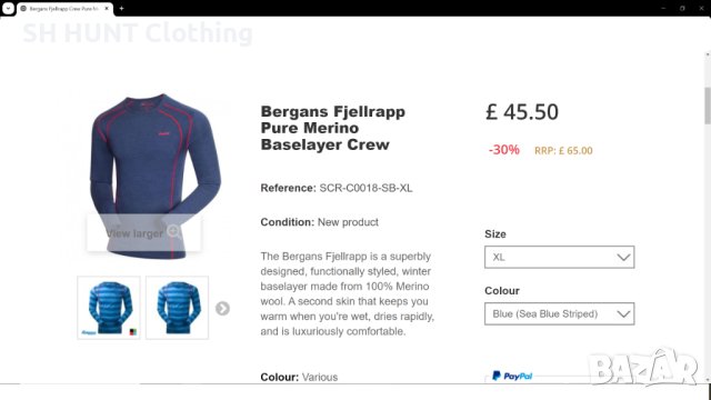 Bergans Of NORWAY FJELLRAPP Thermo 100% Merino Wool размер M термо блуза 100% Мерино Вълна - 542, снимка 3 - Блузи - 44031798