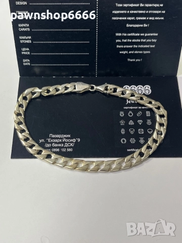 Сребърна гривна 925 проба, снимка 3 - Гривни - 52574176