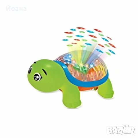 Щастлива костенурка – Детска интерактивна играчка с 3D светлини, музика и проекция