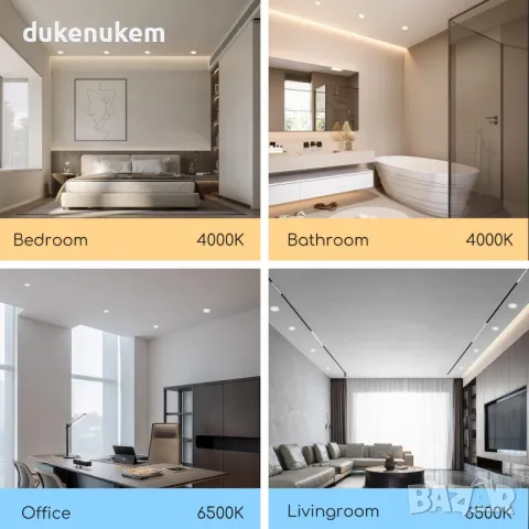 НОВИ! LED лунички 12W, 1350 лумена, 145-155 мм, 2 бр/к-кт, снимка 6 - Лед осветление - 50067494