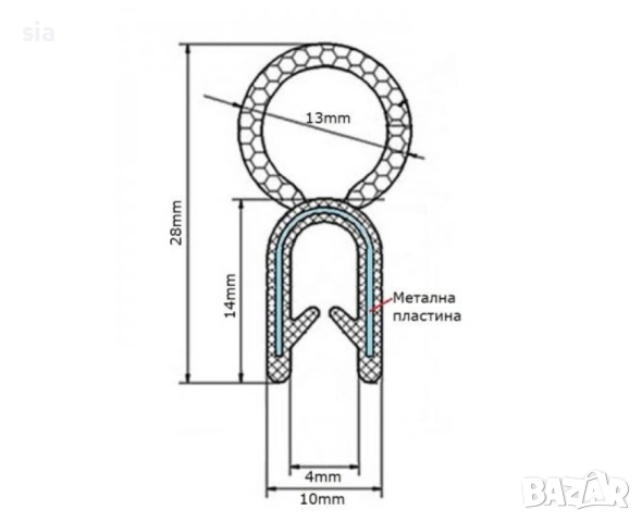 Уплътение за багажник или врати на метър, снимка 3 - Аксесоари и консумативи - 52035926