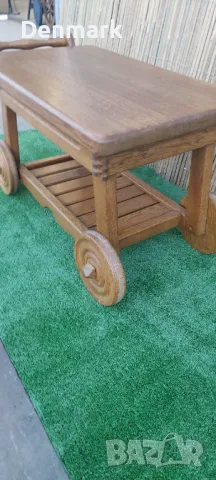  Сервизна количка от масив, снимка 2 - Маси - 47668289