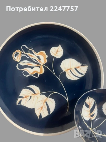 Ръчно рисуван троен сет, снимка 7 - Антикварни и старинни предмети - 53039647