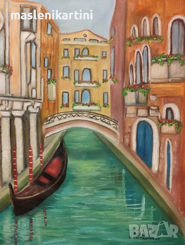 Венеция картина с маслени бои , снимка 2 - Картини - 39623846