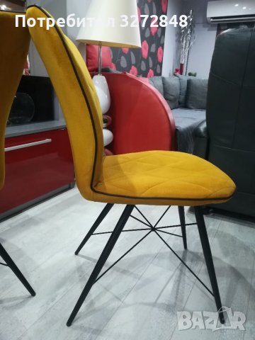 Жълти трапезни столове - 2броя, снимка 5 - Столове - 39184135