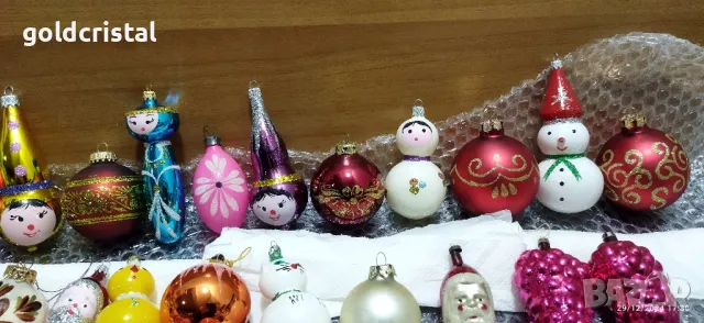 Новогодишна коледна играчка стъклен връх, снимка 16 - Антикварни и старинни предмети - 36241106